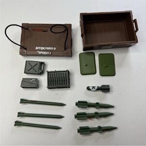 1985 Action Force G.I. Joe Ammo Dump Unit UK Version Parts Missiles Accessories